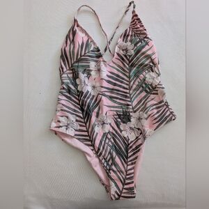 Tropical Pink Floral swimsuit